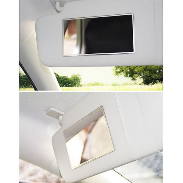 Portable Car Sunshade Makeup Mirror Stainless Steel Vanity Mirror, Size: 110 x 65mm - Image 6