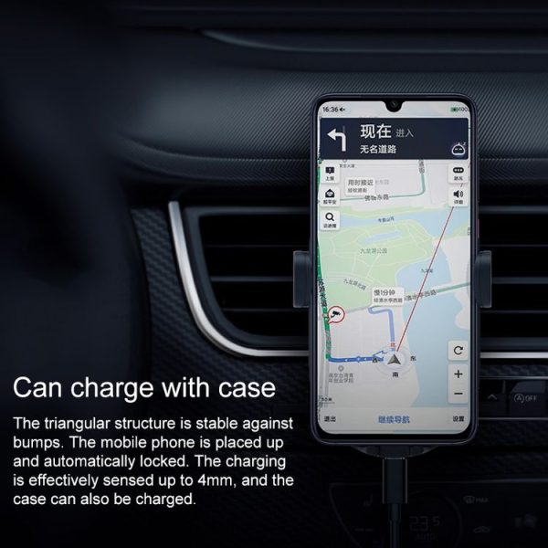 Original Xiaomi 10W Wireless Car Charger Universal Fast Charge Version (Black) - Image 10