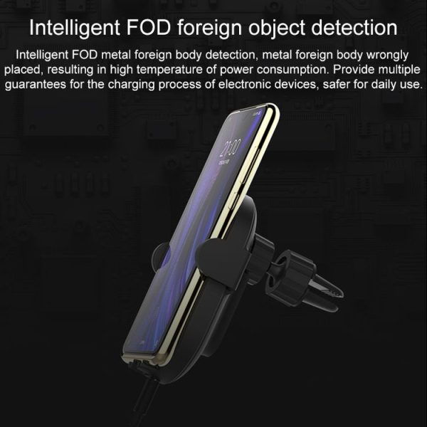 Original Xiaomi 10W Wireless Car Charger Universal Fast Charge Version (Black) - Image 8
