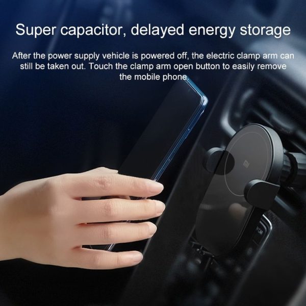 Original Xiaomi 10W Wireless Car Charger Universal Fast Charge Version (Black) - Image 9