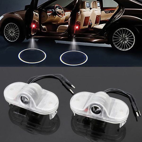 2 PCS DC12V 2W Car Door Logo Light Brand Shadow Lights Courtesy Lamp for Jaguar XJL 2004 / XKL