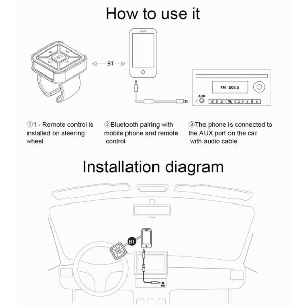 BT009 Car Bluetooth Hands-Free Controller - Image 15