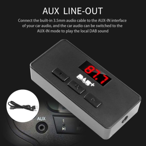 BT001 Car DAB European Digital Radio Bluetooth MP3 Player FM Transmitter - Image 7