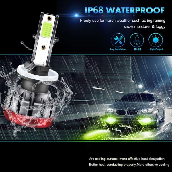 2 PCS EV19 880 / 881 DC9-30V 8W 3000LM IP68 Car Fog Lights (Lime Light) - Image 8