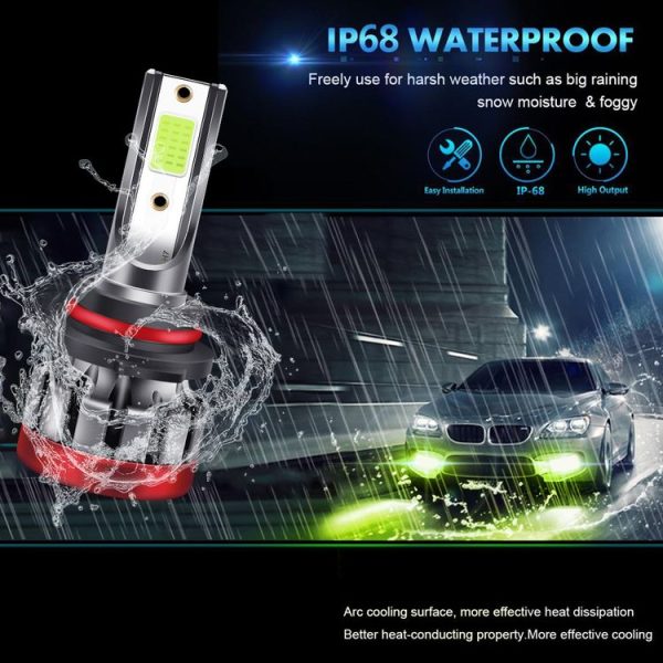 2 PCS EV19 9006 / HB4 DC9-30V 8W 3000LM IP68 Car Fog Lights (Lime Light) - Image 8