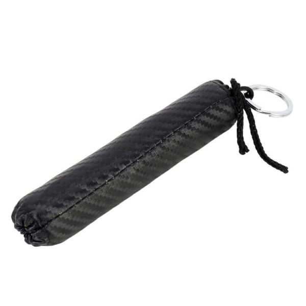 Car Carbon Fiber Leather Keychain - Image 2