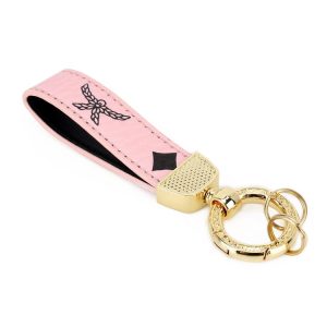 Car Leather + Metal Keychain