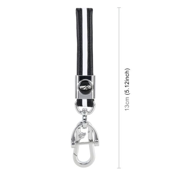 Car Leather + Metal Keychain - Image 2