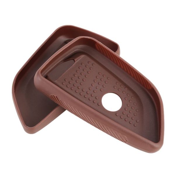Car Flocking Plastic Knife-shaped Key Protective Cover Two Buttons for BMW (Brown) - Image 5