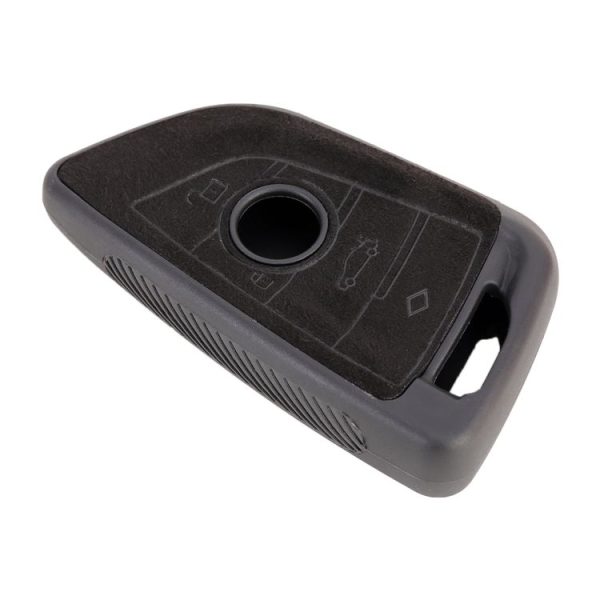 Car Flocking Plastic Knife-shaped Key Protective Cover Three Buttons for BMW (Black) - Image 2