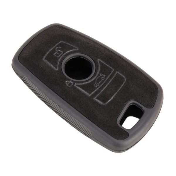 Car Flocking Plastic Square-shaped Key Protective Cover Two Buttons for BMW (Black) - Image 2