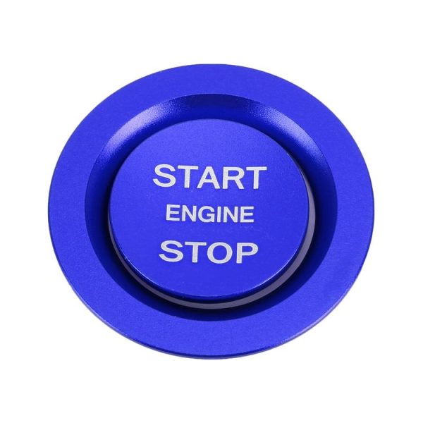 Car Engine Start Key Push Button Ring Trim Metal Sticker Decoration for Land Rover / Jaguar (Blue) - Image 2