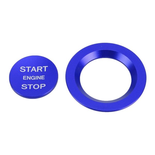 Car Engine Start Key Push Button Ring Trim Metal Sticker Decoration for Land Rover / Jaguar (Blue) - Image 3