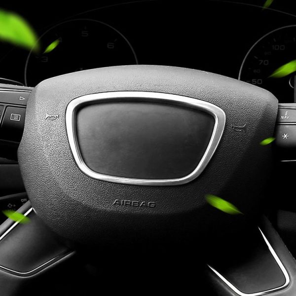 Car Auto Steering Wheel Ring Cover Trim Sticker Decoration for Audi (Silver) - Image 5