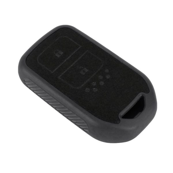 Car Flocking Plastic Knife-shaped Key Protective Cover Two Buttons for Honda (Black) - Image 2