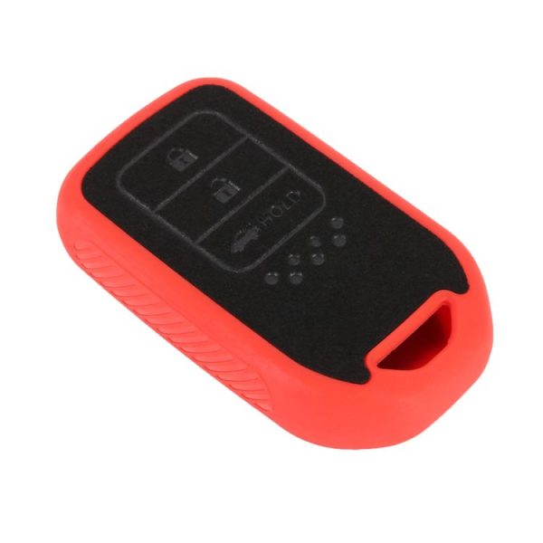 Car Flocking Plastic Knife-shaped Key Protective Cover Three Button with Tailgate Key for Honda (Red) - Image 2