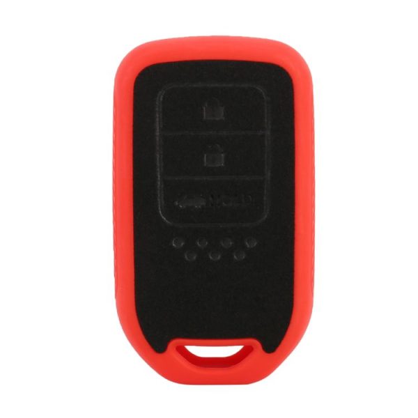 Car Flocking Plastic Knife-shaped Key Protective Cover Three Button with Tailgate Key for Honda (Red) - Image 4