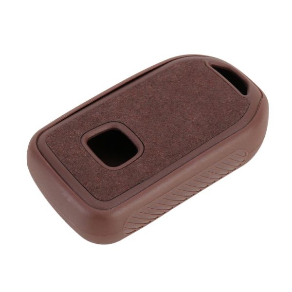 Car Flocking Plastic Knife-shaped Key Protective Cover Four Button with Left And Right Sliding Door Keys for Honda (Brown) - Image 3