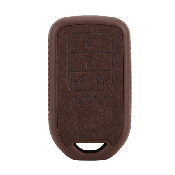 Car Flocking Plastic Knife-shaped Key Protective Cover Four Button with Left And Right Sliding Door Keys for Honda (Brown) - Image 4