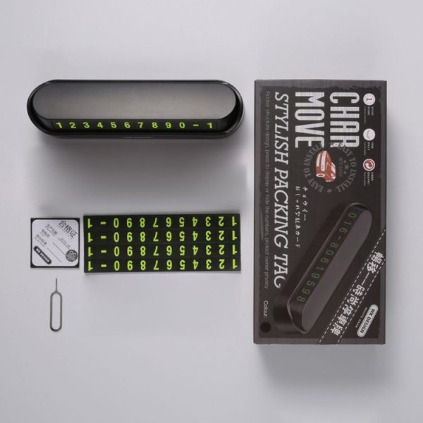 WK WT-SP05 Soft Magnetic No Glue Luminous Digital Temporary Parking Card Car Sticker (White) - Image 7