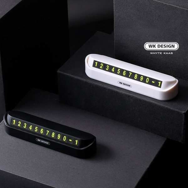 WK WT-SP05 Soft Magnetic No Glue Luminous Digital Temporary Parking Card Car Sticker (White) - Image 9