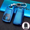 Audi Smart 3-button 2018 Car TPU Key Protective Cover Key Case with Key Ring (Blue)