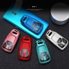 Audi Smart 3-button 2018 Car TPU Key Protective Cover Key Case with Key Ring (Blue) - Image 11