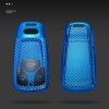 Audi Smart 3-button 2018 Car TPU Key Protective Cover Key Case with Key Ring (Blue) - Image 4