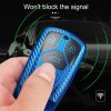 Audi Smart 3-button 2018 Car TPU Key Protective Cover Key Case with Key Ring (Blue) - Image 7