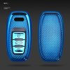 Audi Smart 3-button C Version Car TPU Key Protective Cover Key Case with Key Ring (Green) - Image 4