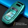 Audi Smart 3-button C Version Car TPU Key Protective Cover Key Case with Key Ring (Green) - Image 9