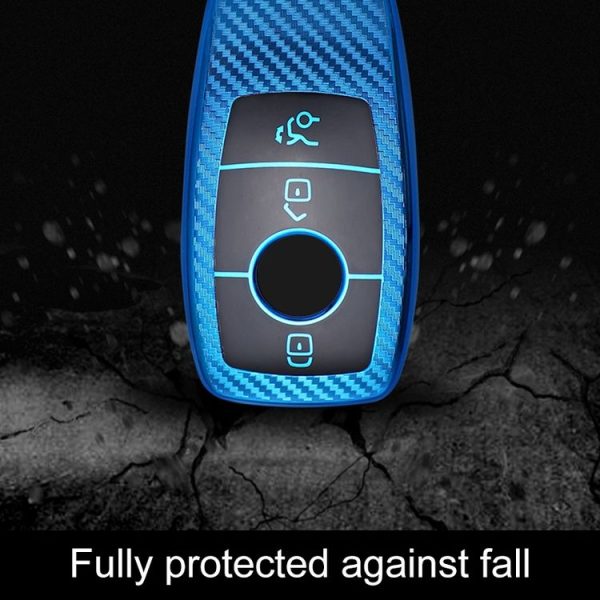 Mercedes-Benz E-Class Smart 3-button Car TPU Key Protective Cover Key Case with Key Ring (Pink) - Image 6
