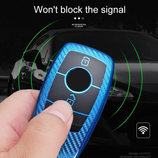 Mercedes-Benz E-Class Smart 3-button Car TPU Key Protective Cover Key Case with Key Ring (Pink) - Image 7