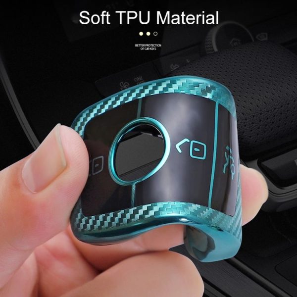 Mercedes-Benz E-Class Smart 3-button Car TPU Key Protective Cover Key Case with Key Ring (Pink) - Image 8
