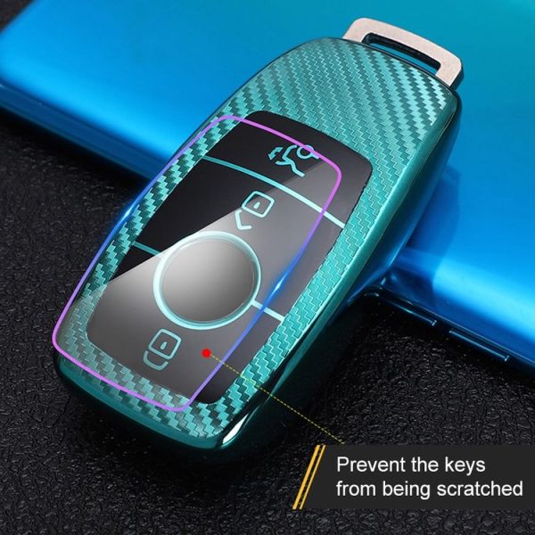 Mercedes-Benz E-Class Smart 3-button Car TPU Key Protective Cover Key Case with Key Ring (Pink) - Image 9