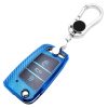 Volkswagen Passat Folding 3-button C Version 2017 Car TPU Key Protective Cover Key Case with Key Ring (Pink) - Image 3