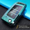 Volkswagen Passat Folding 3-button C Version 2017 Car TPU Key Protective Cover Key Case with Key Ring (Pink) - Image 9