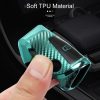 Volkswagen Golf 7 Folding 3-button B Version Car TPU Key Protective Cover Key Case with Key Ring (Blue) - Image 8