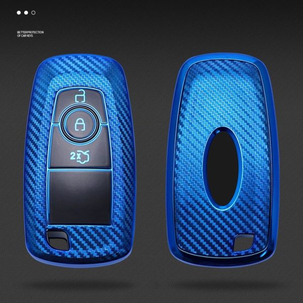 Ford Smart 3-button Car TPU Key Protective Cover Key Case with Key Ring (Green) - Image 4