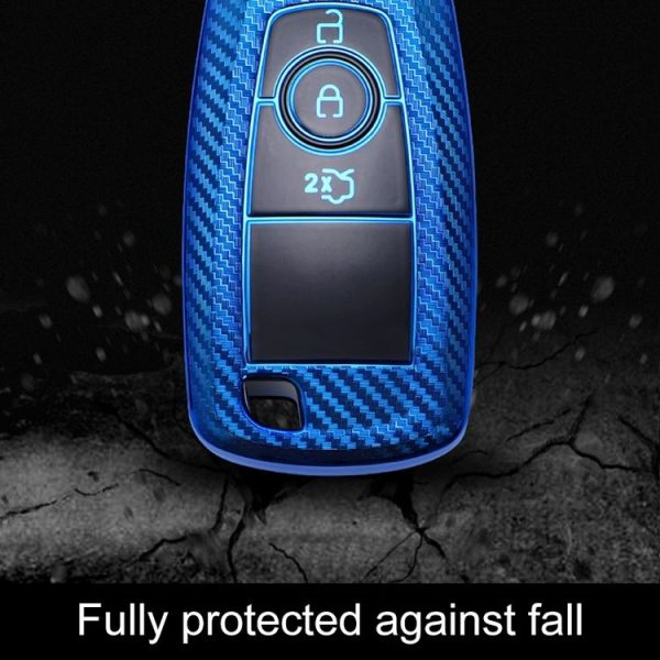 Ford Smart 3-button Car TPU Key Protective Cover Key Case with Key Ring (Green) - Image 6