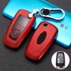 Ford Smart 4-button Car TPU Key Protective Cover Key Case with Key Ring (Red)