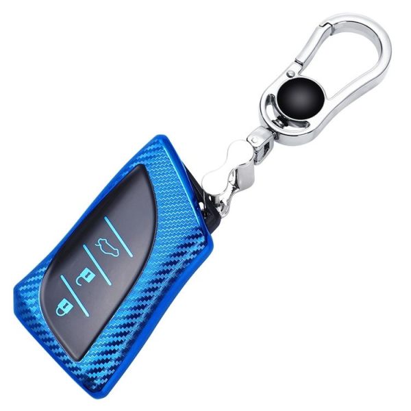 Lexus Smart 3-button Car TPU Key Protective Cover Key Case with Key Ring (Pink) - Image 3
