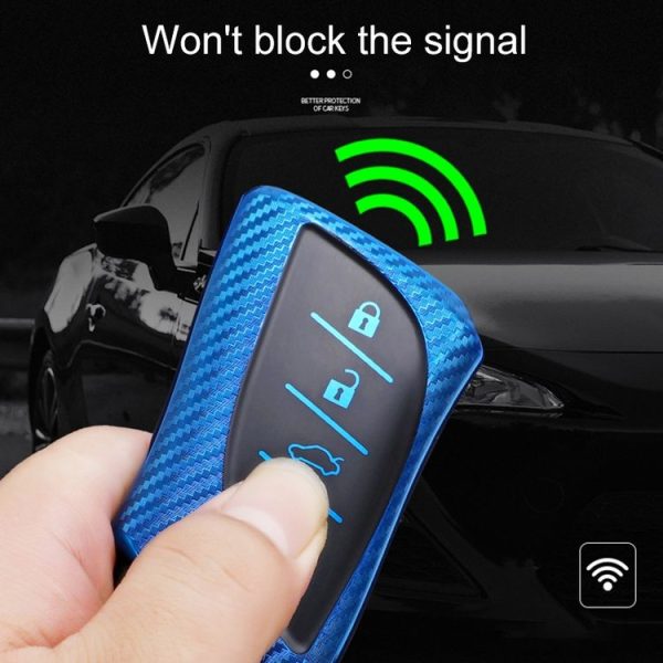 Lexus Smart 3-button Car TPU Key Protective Cover Key Case with Key Ring (Pink) - Image 7
