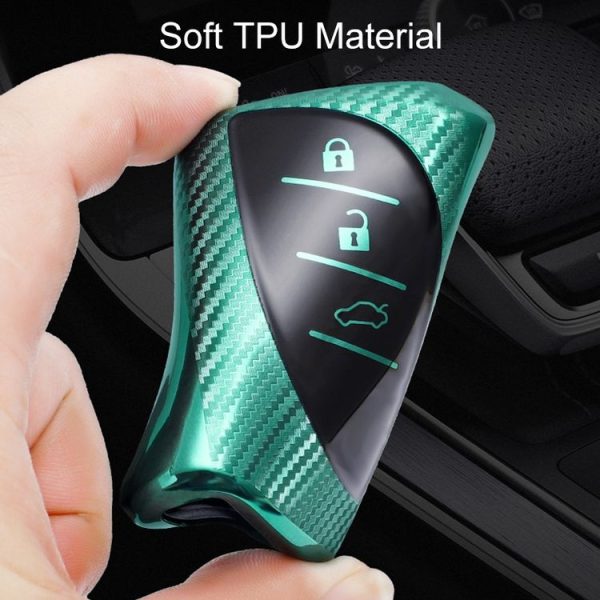 Lexus Smart 3-button Car TPU Key Protective Cover Key Case with Key Ring (Pink) - Image 8
