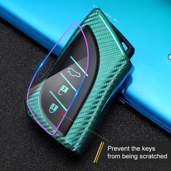 Lexus Smart 3-button Car TPU Key Protective Cover Key Case with Key Ring (Pink) - Image 9