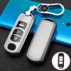 Mazda Smart 3-button Car TPU Key Protective Cover Key Case with Key Ring (Silver)