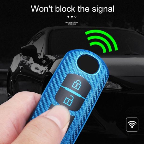 Mazda Smart 3-button Car TPU Key Protective Cover Key Case with Key Ring (Silver) - Image 7