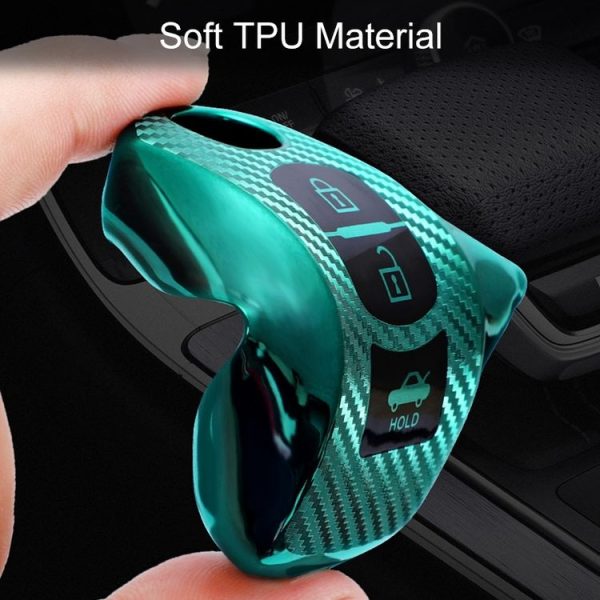 Mazda Smart 3-button Car TPU Key Protective Cover Key Case with Key Ring (Silver) - Image 8