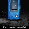 Skoda Folding 3-button Car TPU Key Protective Cover Key Case with Key Ring (Red) - Image 6