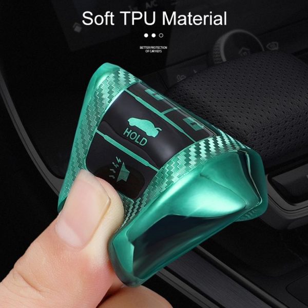 Chevrolet Folding 4-button Car TPU Key Protective Cover Key Case with Key Ring (Pink) - Image 8